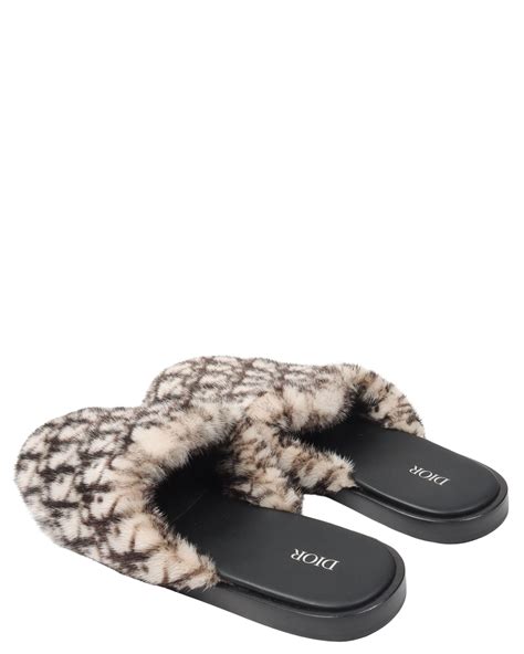 dior fur sandals